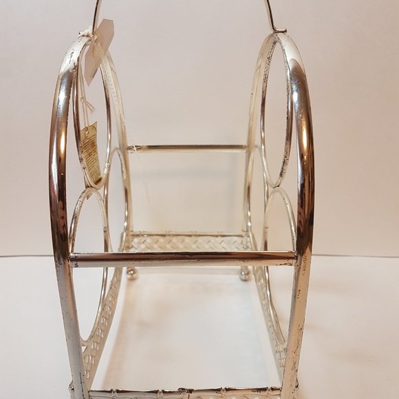 Vintage 3 Bottle Wine Rack Bottle Holder Silver Plated Made in England - Picture 4 of 8